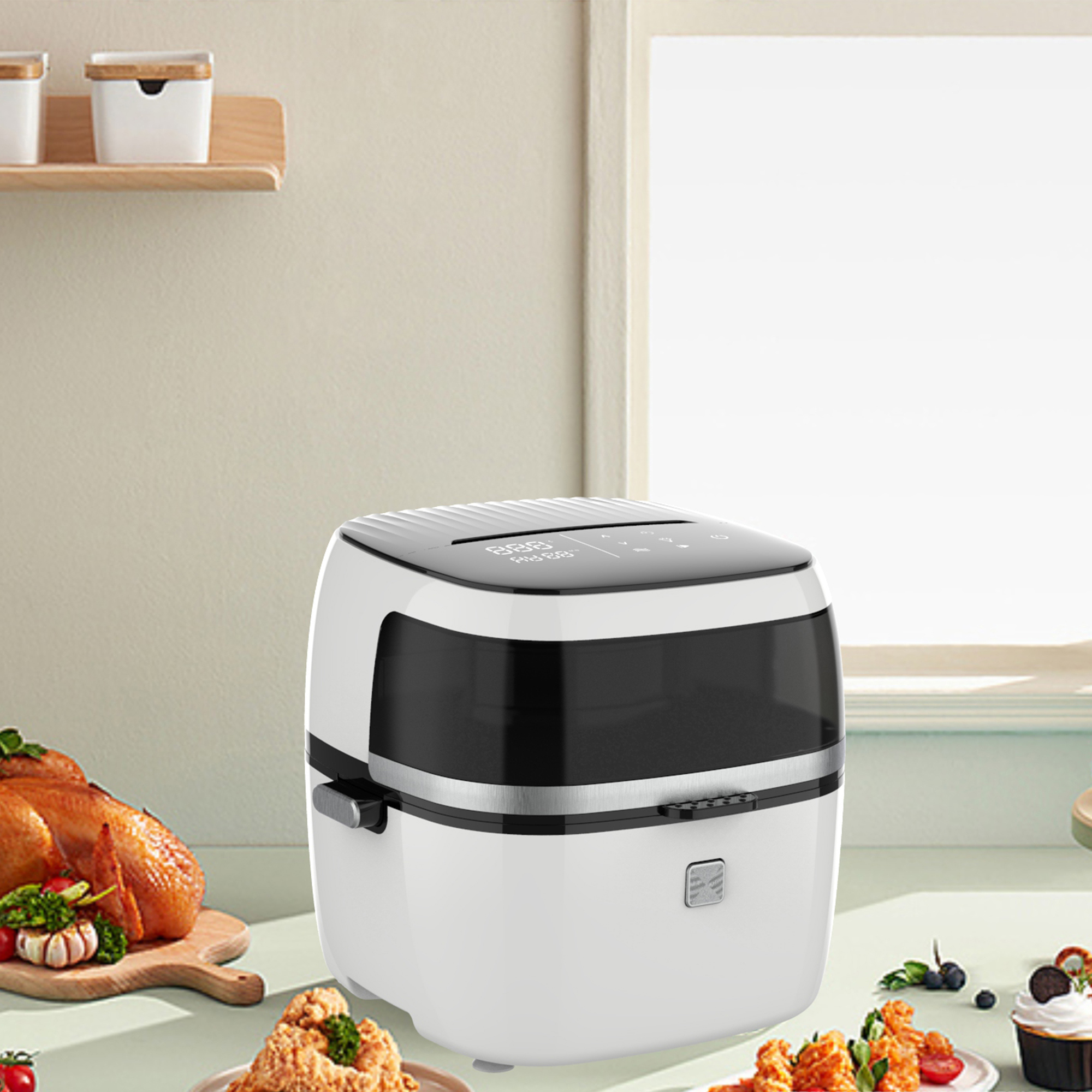 2022 Top Touch Panel Einstellbare Temperatur Elektrische Luft Frittierende Kochmaschine YYZG-650A